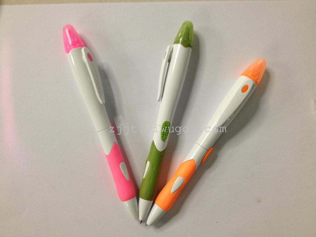 New Korean twin tip pen ballpoint pen and lovely flower bar highlighter
