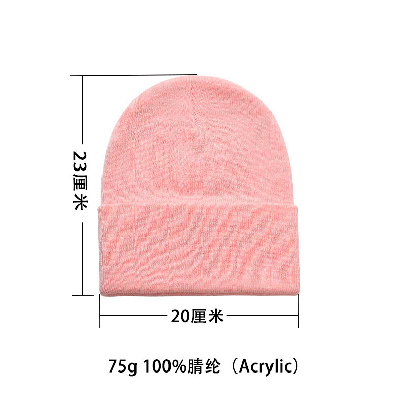 Factory Direct Sales Men&#039;s and Women&#039;s Light Board Knitted Hat Solid Color Acrylic Woolen Cap European and American AliExpress T Amazon Supply