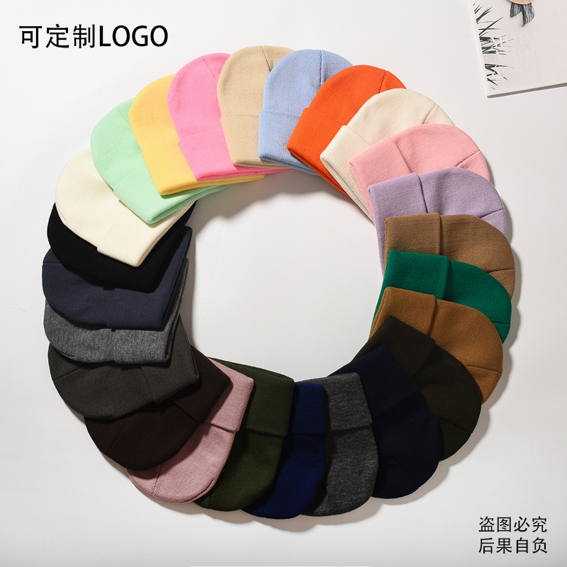 Factory Direct Sales Men&#039;s and Women&#039;s Light Board Knitted Hat Solid Color Acrylic Woolen Cap European and American AliExpress T Amazon Supply