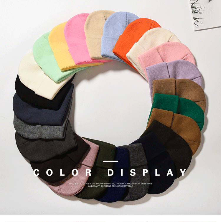 Factory Direct Sales Men's and Women's Light Board Knitted Hat Solid Color Acrylic Woolen Cap European and American AliExpress T Amazon Supply Factory Direct Sales Men's and Women's Light Board Knitted Hat Solid Color Acrylic Woolen Cap European and American AliExpress T Amazon Supply