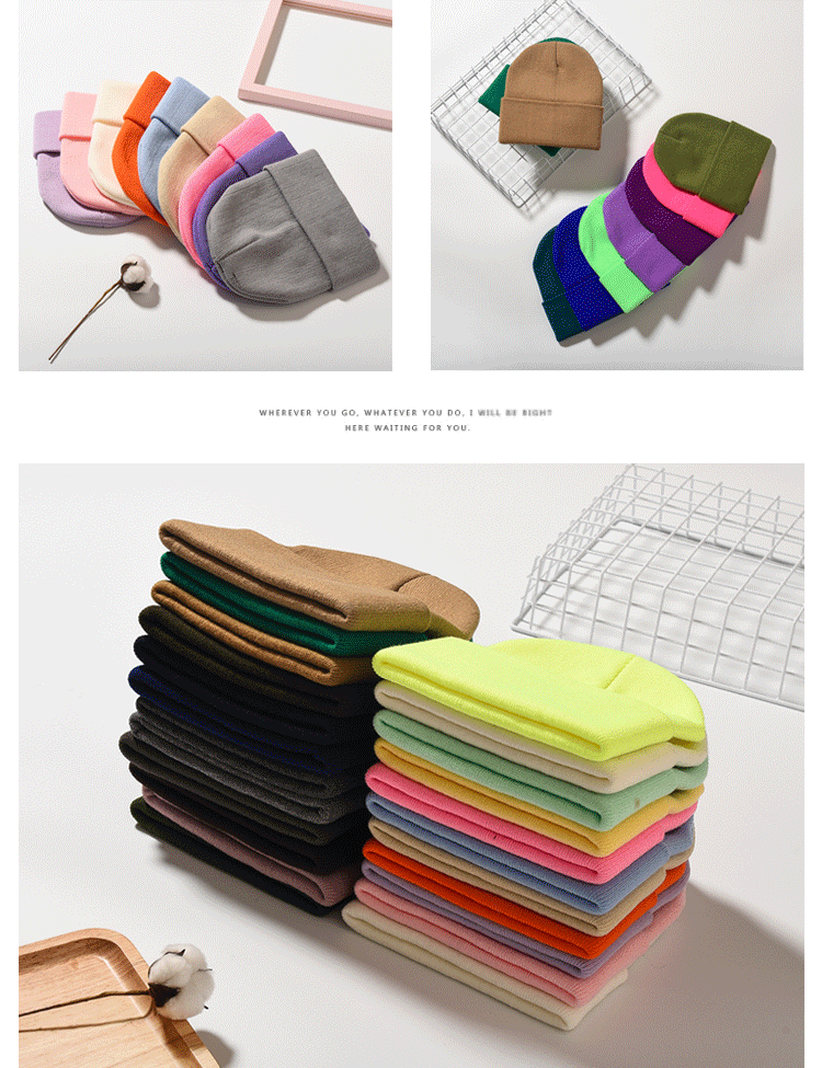 Factory Direct Sales Men's and Women's Light Board Knitted Hat Solid Color Acrylic Woolen Cap European and American AliExpress T Amazon Supply Factory Direct Sales Men's and Women's Light Board Knitted Hat Solid Color Acrylic Woolen Cap European and American AliExpress T Amazon Supply