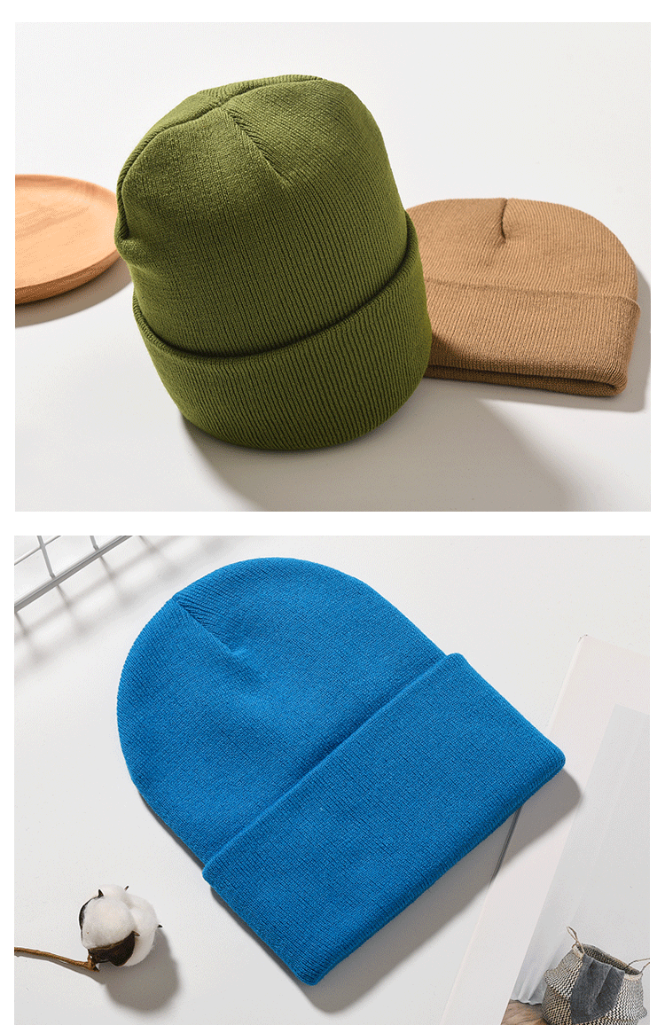 Factory Direct Sales Men's and Women's Light Board Knitted Hat Solid Color Acrylic Woolen Cap European and American AliExpress T Amazon Supply Factory Direct Sales Men's and Women's Light Board Knitted Hat Solid Color Acrylic Woolen Cap European and American AliExpress T Amazon Supply
