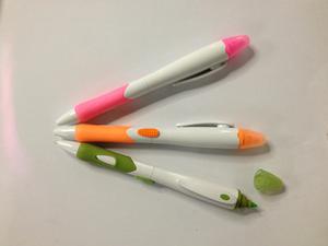 New Korean twin tip pen ballpoint pen and lovely flower bar highlighter
