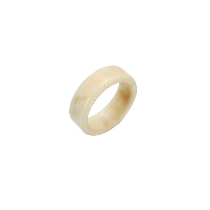 Japanese and Korean Niche Normcore Bag Ins Style Resin Acrylic Amber Blooming Personality Modeling Ring Rings Mori Girl Series