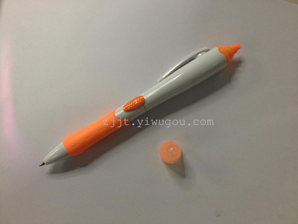New Korean twin tip pen ballpoint pen and lovely flower bar highlighter