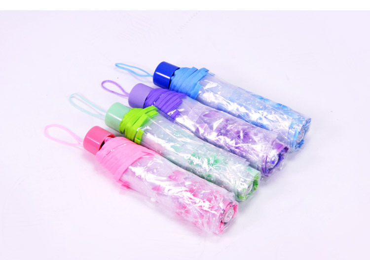 Umbrella Acrylic High-End Transparent Umbrella Cherry Blossom Korean Sun Umbrella Gift Advertising Umbrella Printed Logo Umbrella Acrylic High-End Transparent Umbrella Cherry Blossom Korean Sun Umbrella Gift Advertising Umbrella Printed Logo