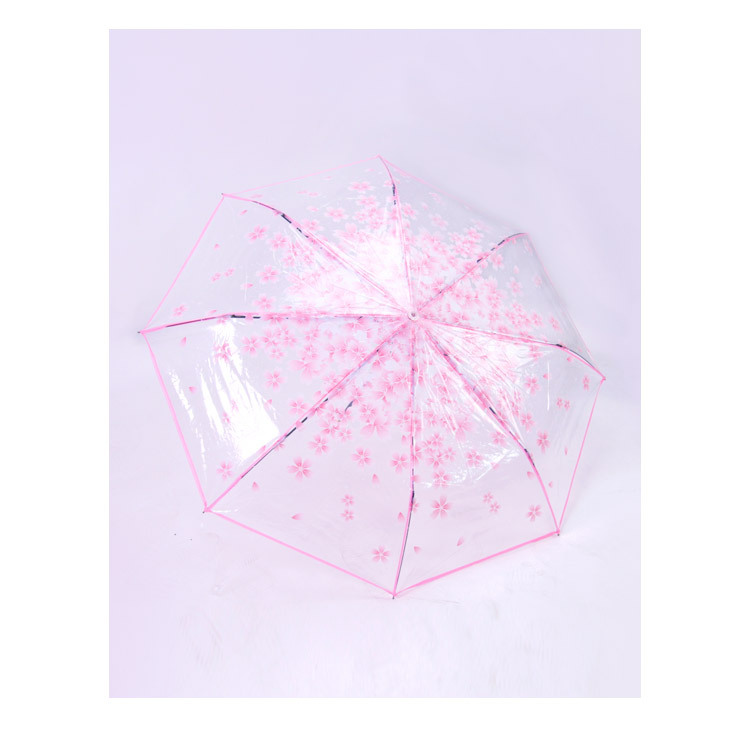 Umbrella Acrylic High-End Transparent Umbrella Cherry Blossom Korean Sun Umbrella Gift Advertising Umbrella Printed Logo Umbrella Acrylic High-End Transparent Umbrella Cherry Blossom Korean Sun Umbrella Gift Advertising Umbrella Printed Logo