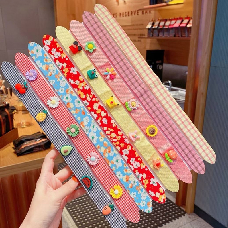 Children&#039;s Baby Girl Hair Band Bangs Sticker Headband Stickers Cute Cartoon Sticky Hair Patch Little Girl Headband Hair Accessories