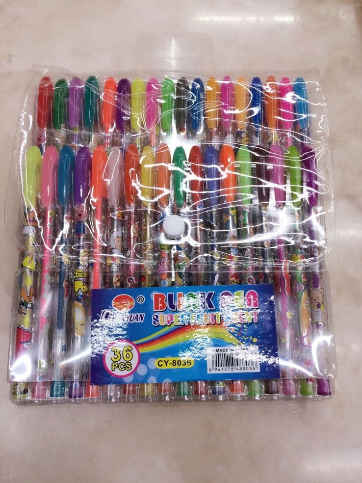 State snow stationery cartoon 8036 36 color glitter Pen Highlighter colored pencil sketch pen