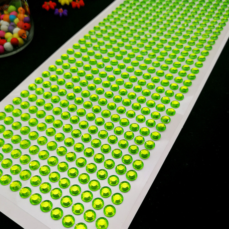 6mm 504 PCs Acrylic Drill Stickers DIY Car Mobile Phone Decoration Handmade Rhinestones Paster Gem Stickers Stage Makeup