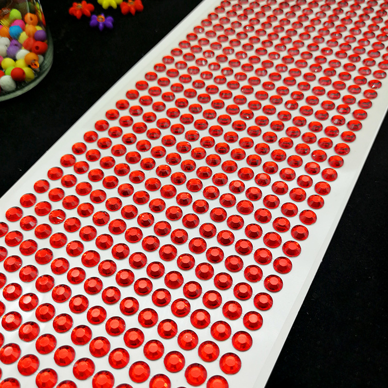 6mm 504 PCs Acrylic Drill Stickers DIY Car Mobile Phone Decoration Handmade Rhinestones Paster Gem Stickers Stage Makeup