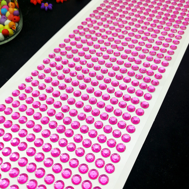 6mm 504 PCs Acrylic Drill Stickers DIY Car Mobile Phone Decoration Handmade Rhinestones Paster Gem Stickers Stage Makeup