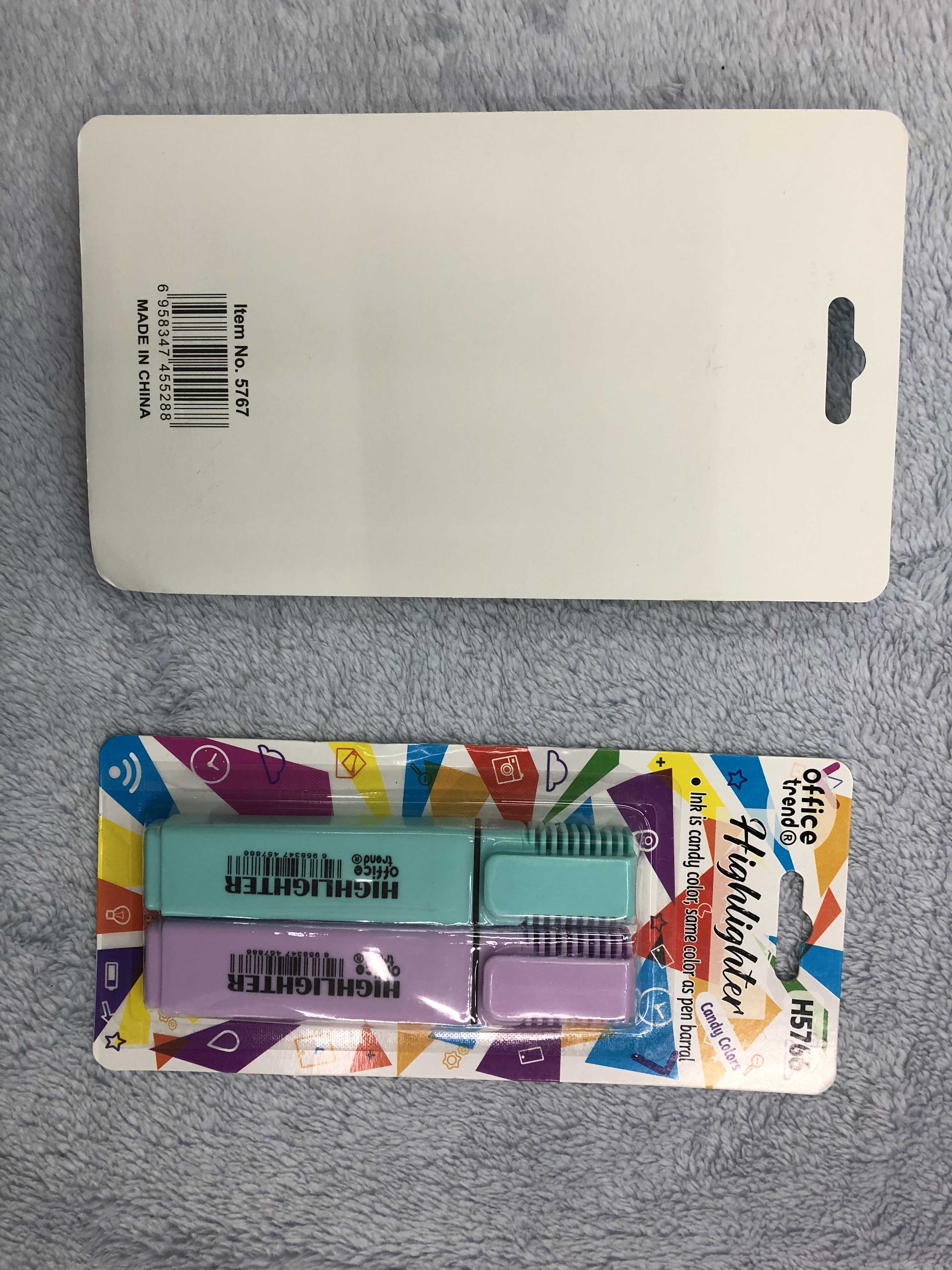New 2019 triangle pen highlighter supermarket stationery set