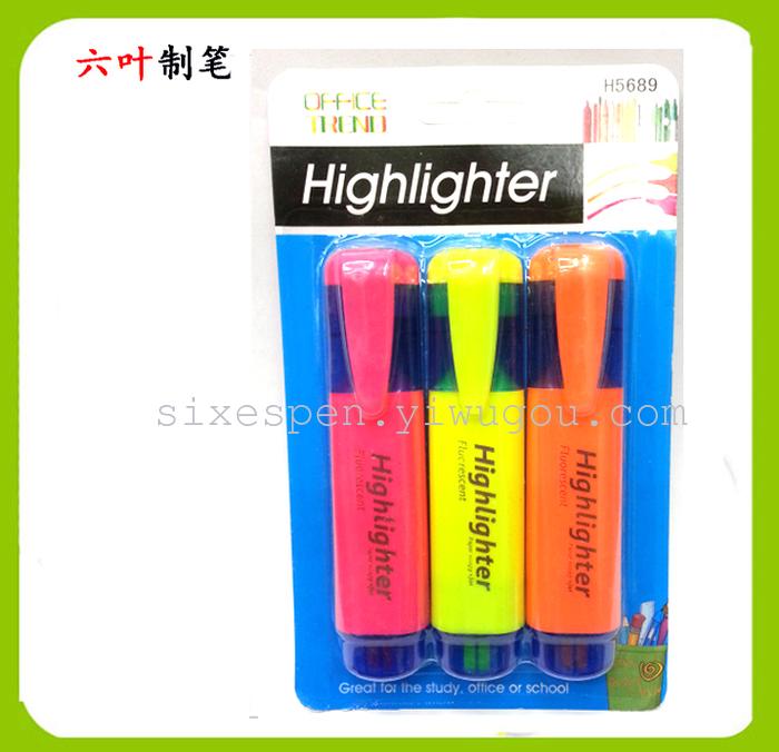 New 2019 triangle pen highlighter supermarket stationery set