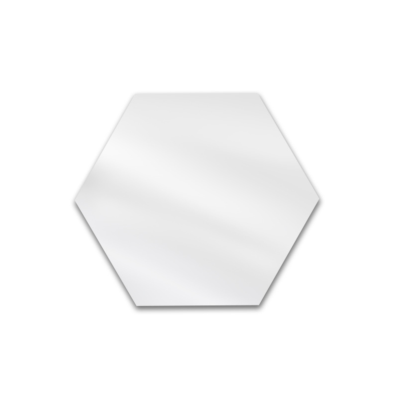 Home Artifact Hexagonal Mirror Stickers Self-Adhesive Mirror Acrylic Stickers Living Room Bedroom Vertical Entrance Mirror Decorative Sticker