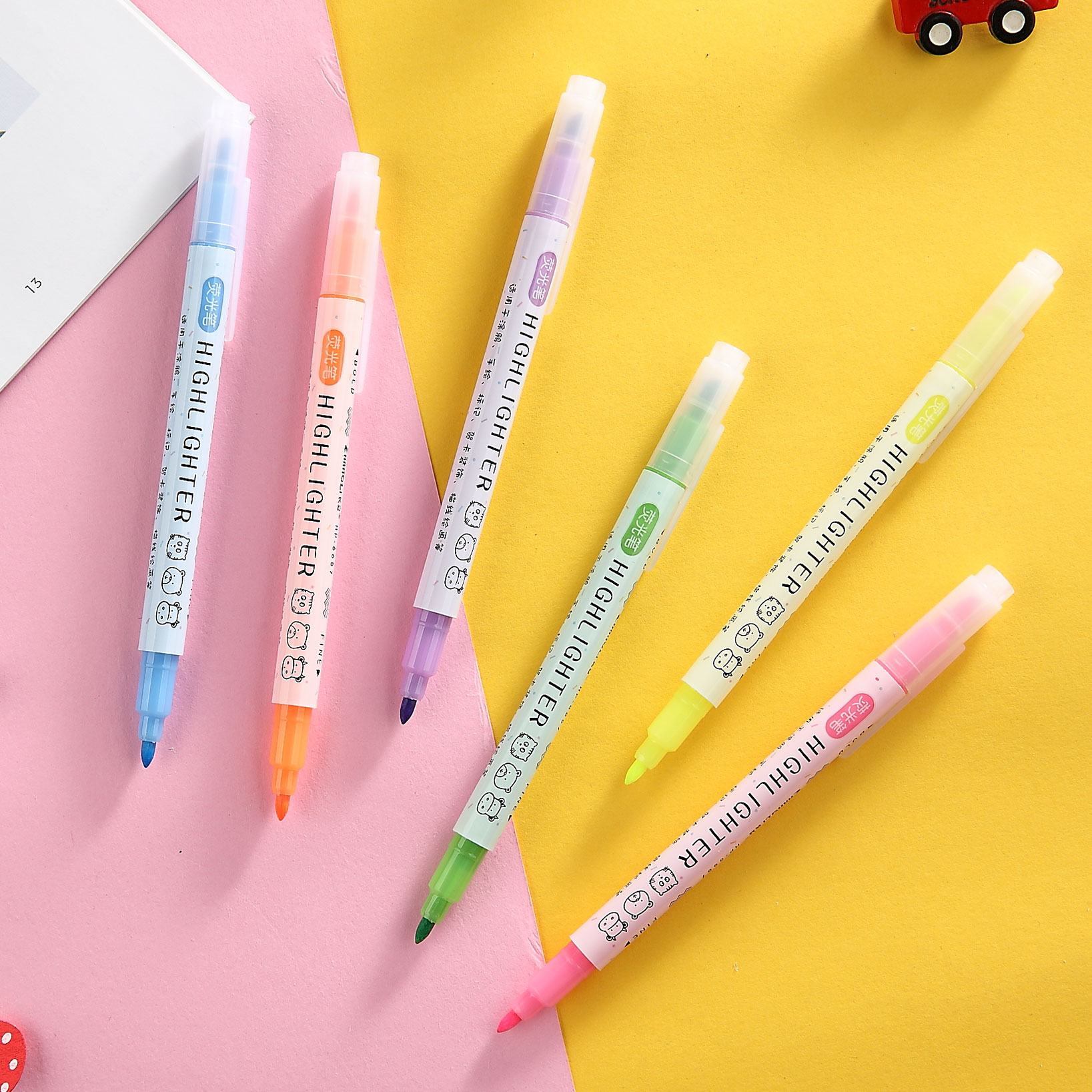 Changli 6657 Korean Japanese Style 6-Color Set Highlighter