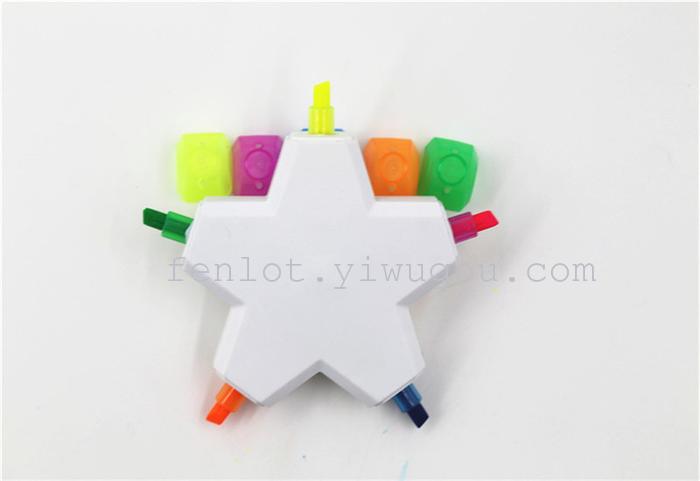 Factory direct supply five-pointed highlighter