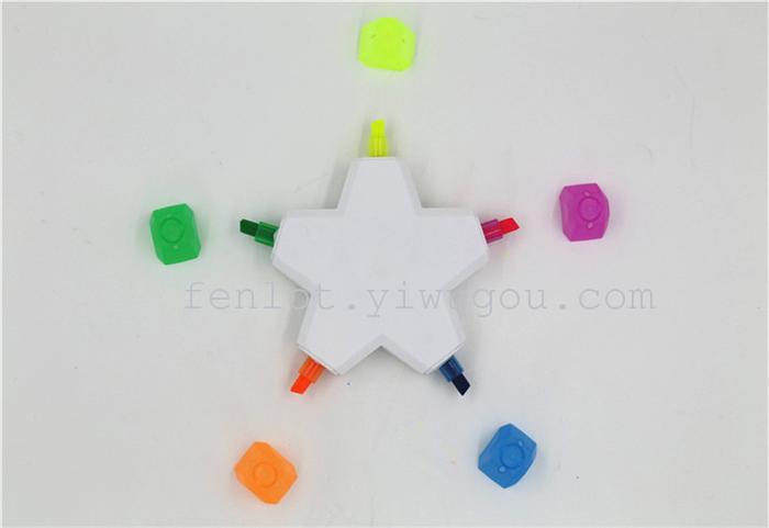 Factory direct supply five-pointed highlighter