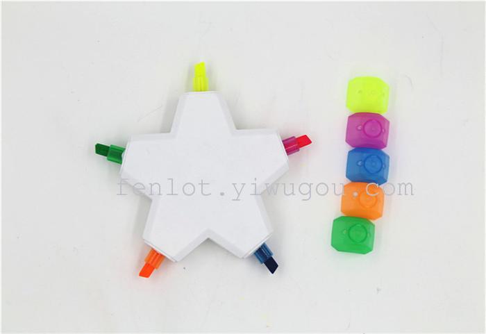 Factory direct supply five-pointed highlighter