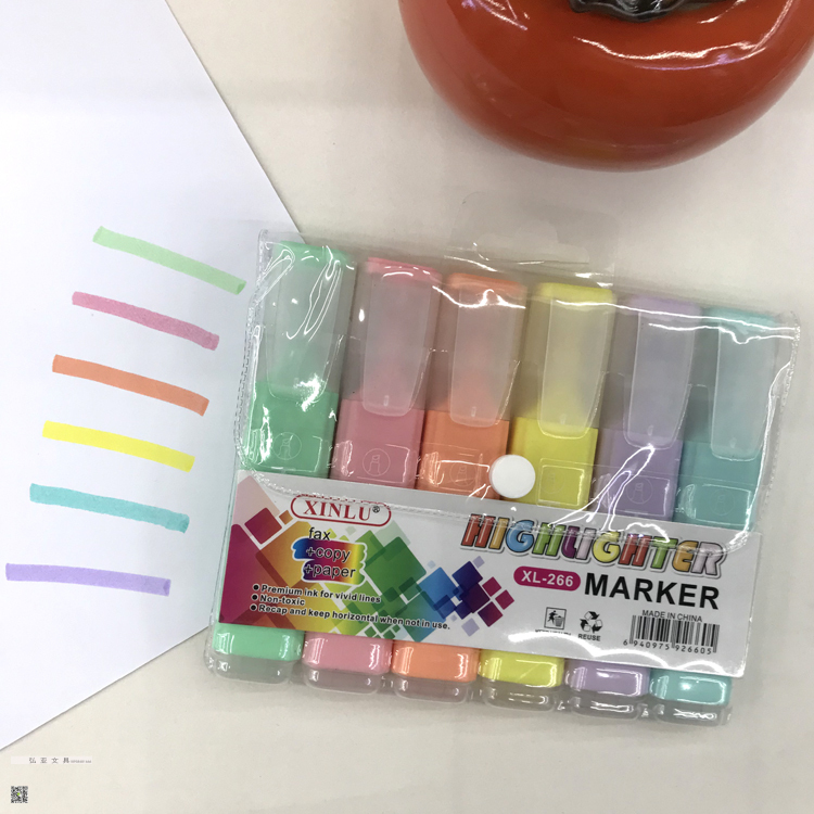 Mini Macaron Light Highlighter Eye Protection Candy Color 6-Color Set Fluorescent Mark Marker Pen Mini Macaron Light Highlighter Eye Protection Candy Color 6-Color Set Fluorescent Mark Marker Pen