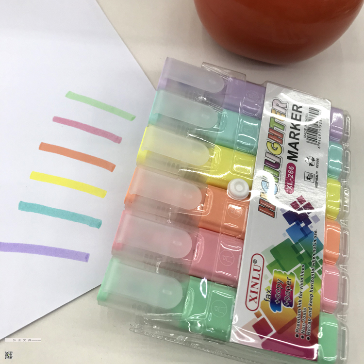Mini Macaron Light Highlighter Eye Protection Candy Color 6-Color Set Fluorescent Mark Marker Pen Mini Macaron Light Highlighter Eye Protection Candy Color 6-Color Set Fluorescent Mark Marker Pen