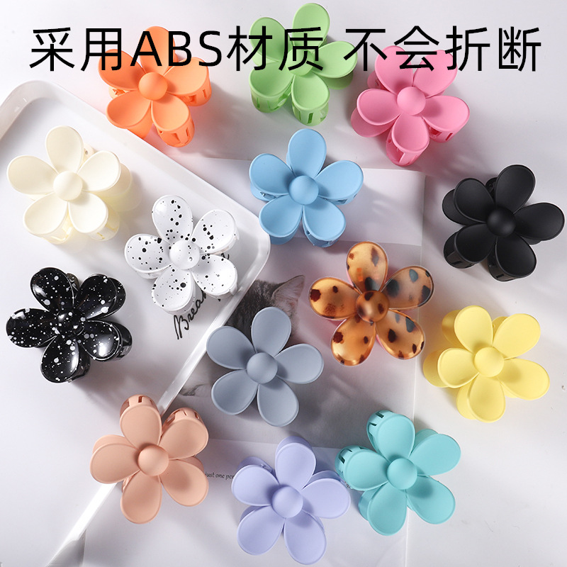 European and American Hair Accessories Women's Foreign Trade Barrettes Black and White Plaid Head Clip Updo Large Size Acetate Acrylic Grip Back Head Hair Claw