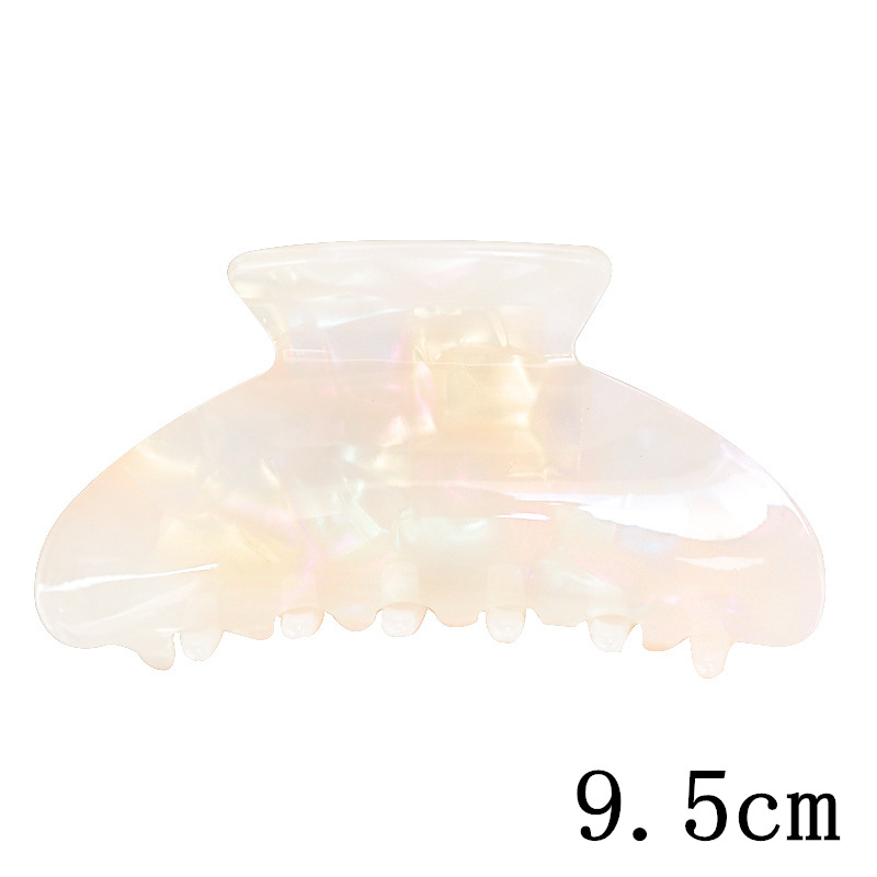 European and American Hair Accessories Women's Foreign Trade Barrettes Black and White Plaid Head Clip Updo Large Size Acetate Acrylic Grip Back Head Hair Claw