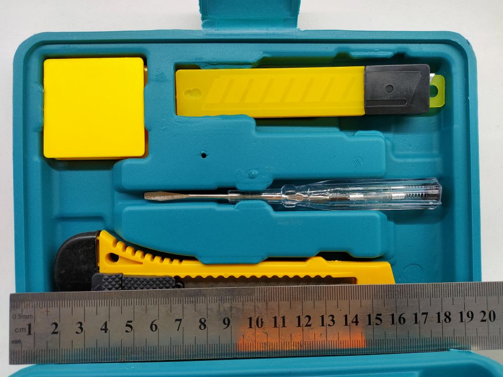 Hardware tools set 7-piece pliers 2 screwdriver cutter 1 meter tape measure portable Hardware set Hardware tools set 7-piece pliers 2 screwdriver cutter 1 meter tape measure portable Hardware set