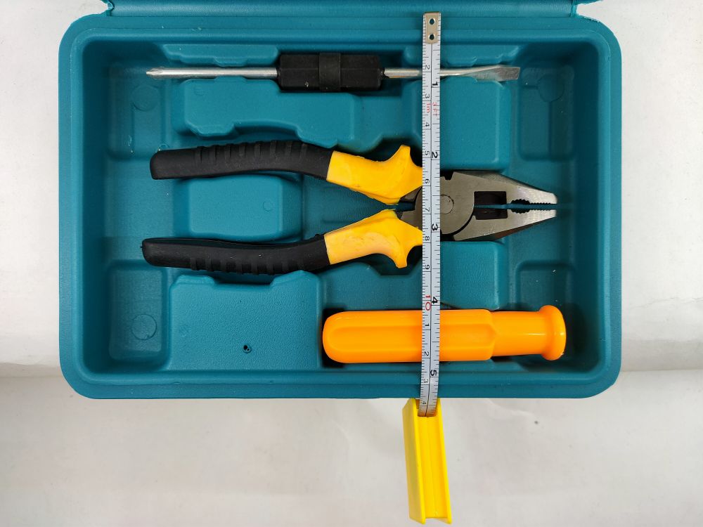 Hardware tools set 7-piece pliers 2 screwdriver cutter 1 meter tape measure portable Hardware set Hardware tools set 7-piece pliers 2 screwdriver cutter 1 meter tape measure portable Hardware set