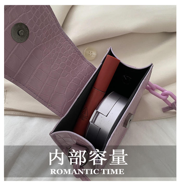 Acrylic Chain Small Bag for Women 2020 New Popular Net Red Trendy Ins Mini Messenger Bag Textured One-Shoulder Bag