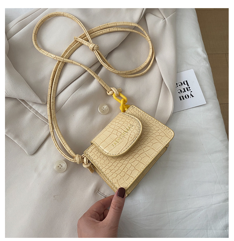Acrylic Chain Small Bag for Women 2020 New Popular Net Red Trendy Ins Mini Messenger Bag Textured One-Shoulder Bag