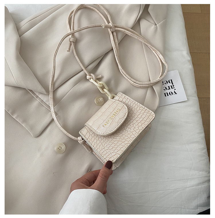 Acrylic Chain Small Bag for Women 2020 New Popular Net Red Trendy Ins Mini Messenger Bag Textured One-Shoulder Bag
