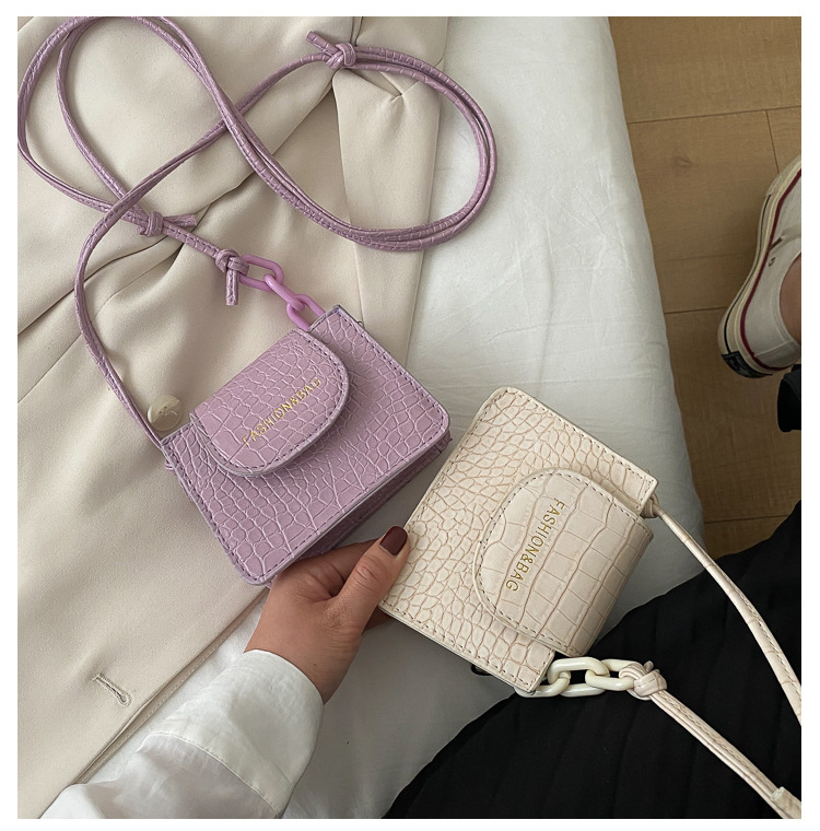 Acrylic Chain Small Bag for Women 2020 New Popular Net Red Trendy Ins Mini Messenger Bag Textured One-Shoulder Bag