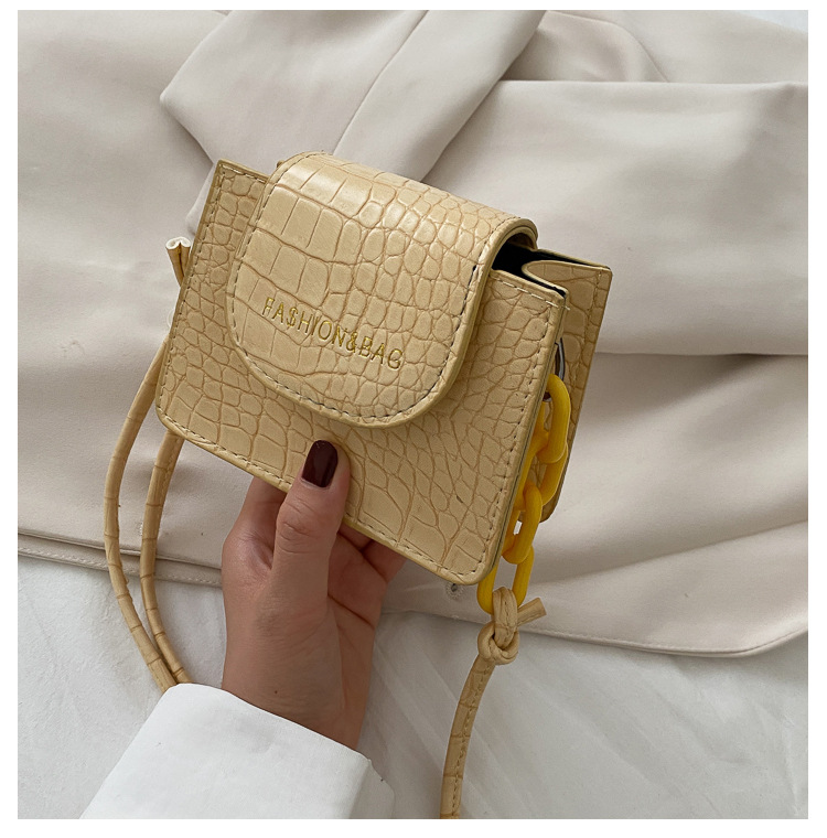Acrylic Chain Small Bag for Women 2020 New Popular Net Red Trendy Ins Mini Messenger Bag Textured One-Shoulder Bag