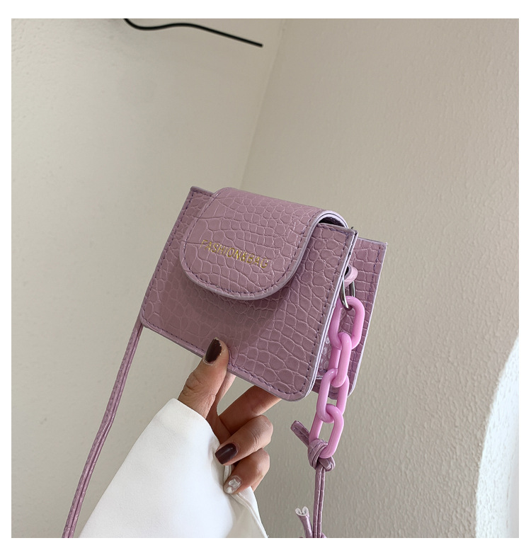Acrylic Chain Small Bag for Women 2020 New Popular Net Red Trendy Ins Mini Messenger Bag Textured One-Shoulder Bag