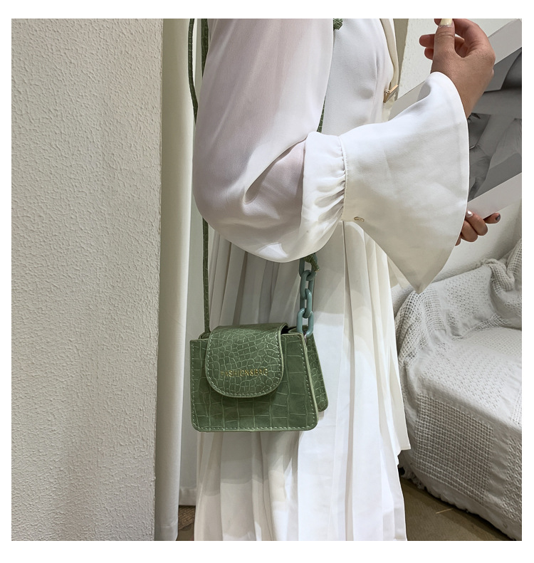 Acrylic Chain Small Bag for Women 2020 New Popular Net Red Trendy Ins Mini Messenger Bag Textured One-Shoulder Bag