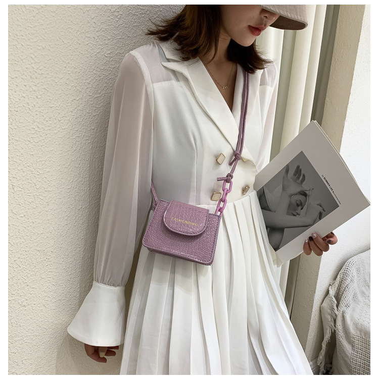 Acrylic Chain Small Bag for Women 2020 New Popular Net Red Trendy Ins Mini Messenger Bag Textured One-Shoulder Bag