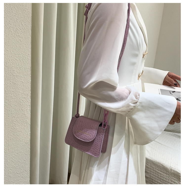 Acrylic Chain Small Bag for Women 2020 New Popular Net Red Trendy Ins Mini Messenger Bag Textured One-Shoulder Bag