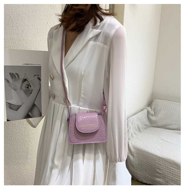 Acrylic Chain Small Bag for Women 2020 New Popular Net Red Trendy Ins Mini Messenger Bag Textured One-Shoulder Bag