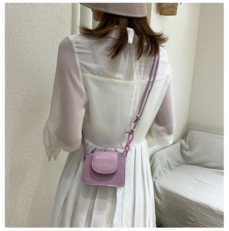 Acrylic Chain Small Bag for Women 2020 New Popular Net Red Trendy Ins Mini Messenger Bag Textured One-Shoulder Bag