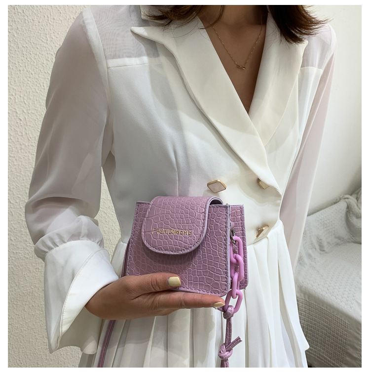 Acrylic Chain Small Bag for Women 2020 New Popular Net Red Trendy Ins Mini Messenger Bag Textured One-Shoulder Bag