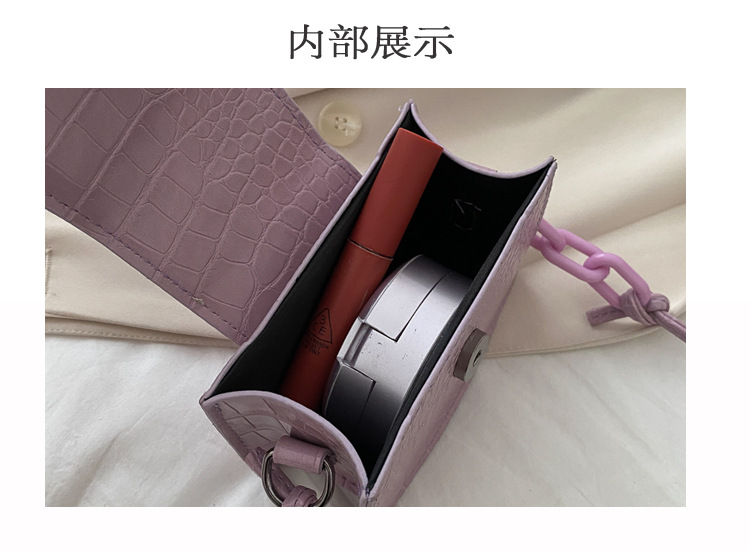 Acrylic Chain Small Bag for Women 2020 New Popular Net Red Trendy Ins Mini Messenger Bag Textured One-Shoulder Bag