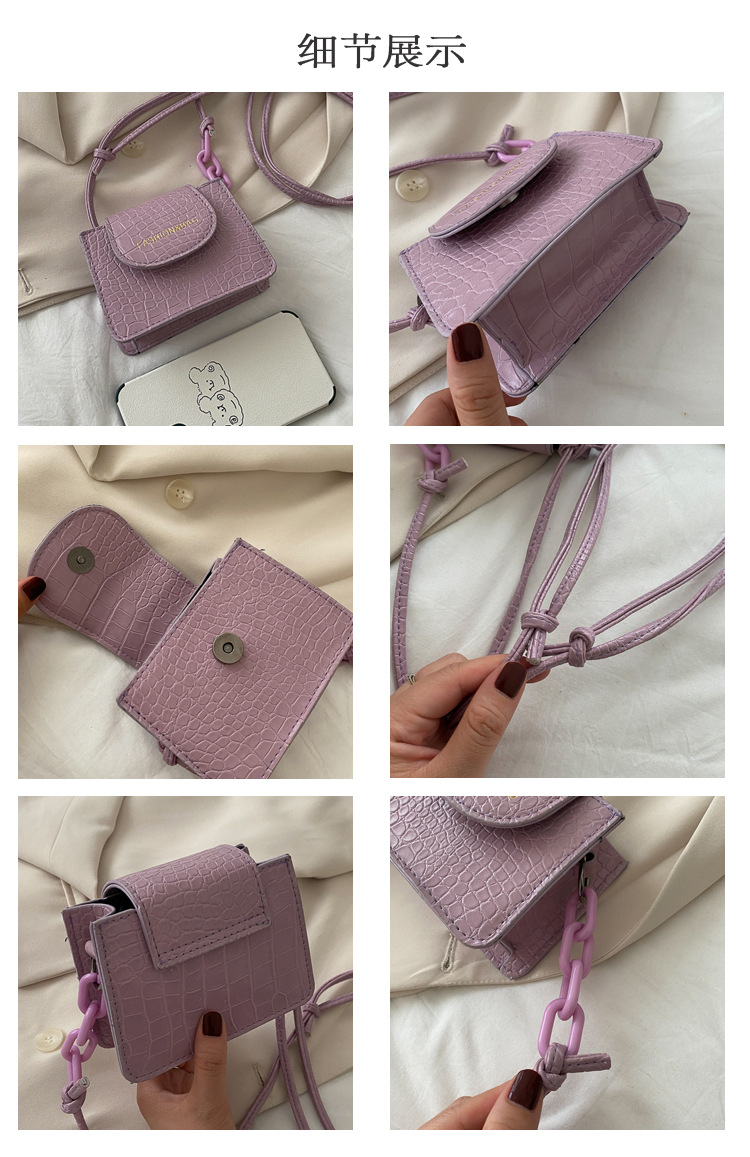 Acrylic Chain Small Bag for Women 2020 New Popular Net Red Trendy Ins Mini Messenger Bag Textured One-Shoulder Bag