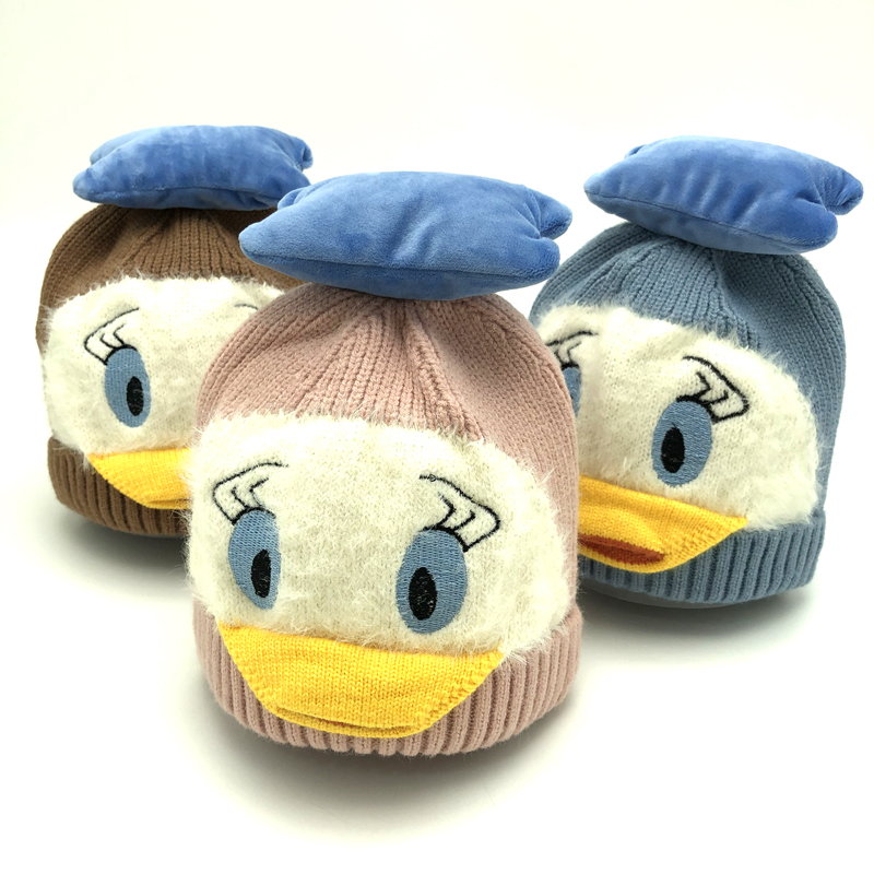 High quality winter cartoon pattern acrylic warm knitted hat