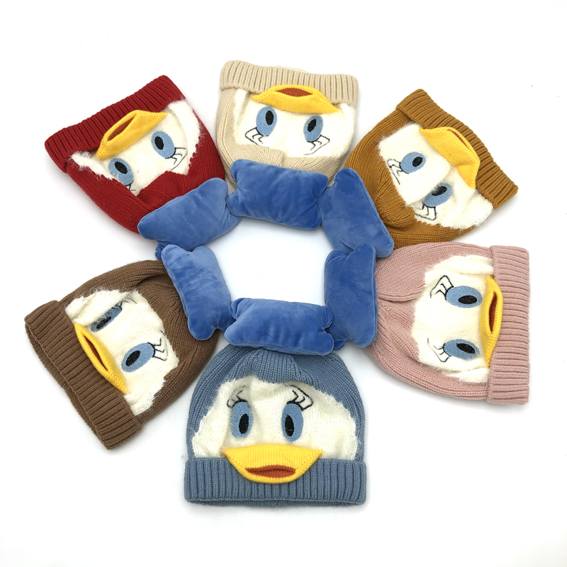 High quality winter cartoon pattern acrylic warm knitted hat