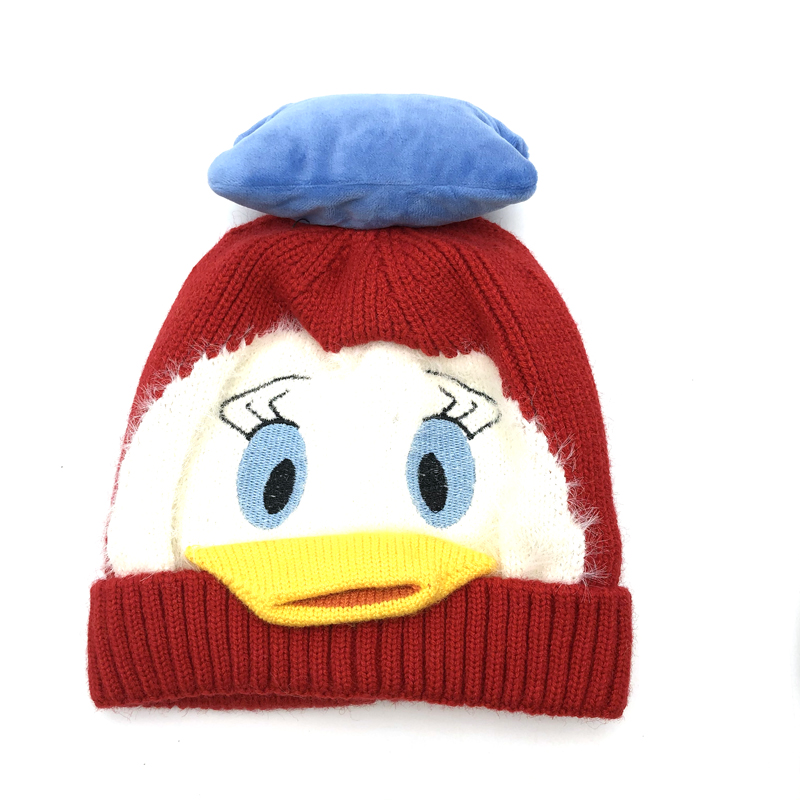 High quality winter cartoon pattern acrylic warm knitted hat