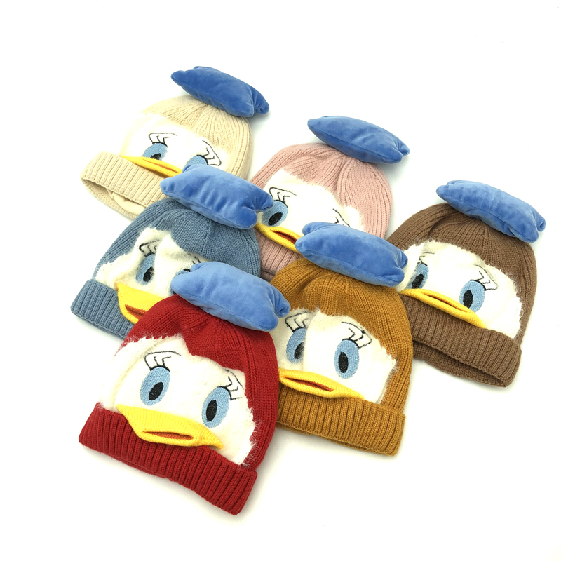 High quality winter cartoon pattern acrylic warm knitted hat