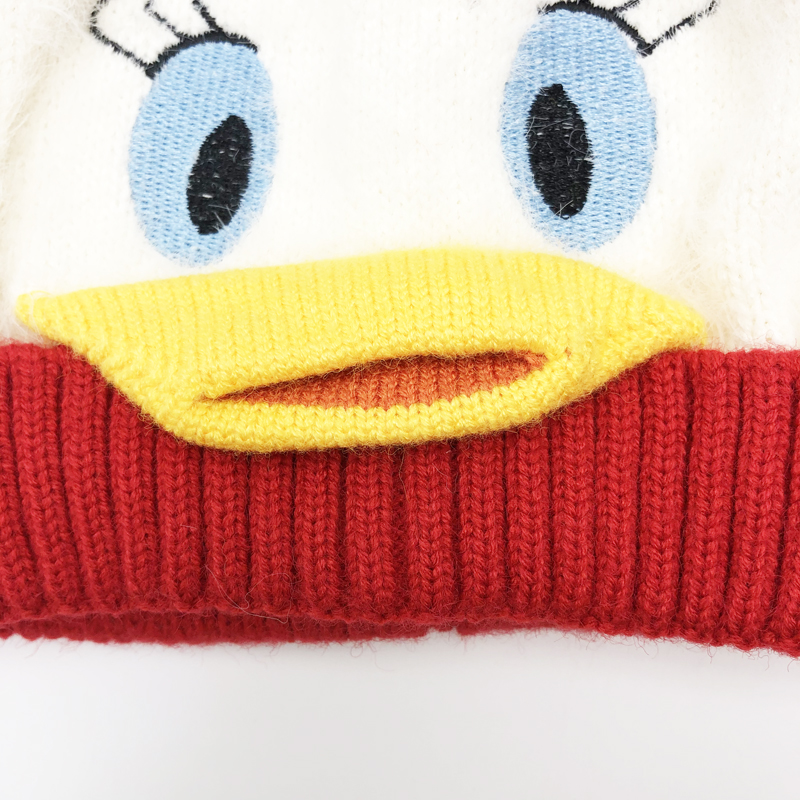 High quality winter cartoon pattern acrylic warm knitted hat