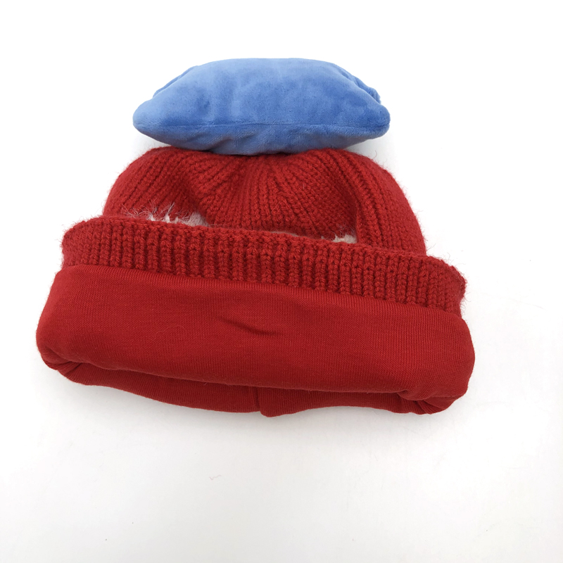 High quality winter cartoon pattern acrylic warm knitted hat