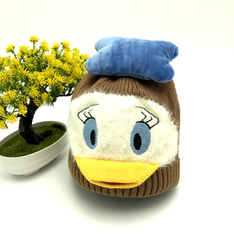 High quality winter cartoon pattern acrylic warm knitted hat